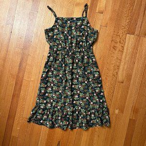 Toad & Co Summer Dress | Flowers on a charcoal background